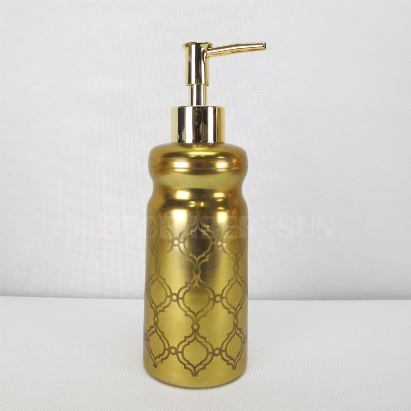 กระเบื้องโมเสคแก้วสีทองทรงกลมลายตัดเลเซอร์อุปกรณ์ห้องน้ำ